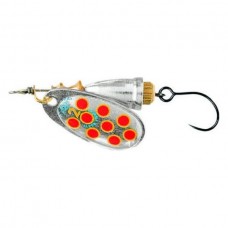 Cucchiaino Blue Fox VIBRAX Hot Pepper - SYR (Silver / Yellow / Red) - amo singolo/senza ardiglione